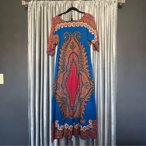 Vintage maxi dress in bold print